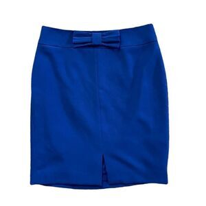 BANANA REPUBLIC Bow Pencil Skirt Royal Blue Size 4